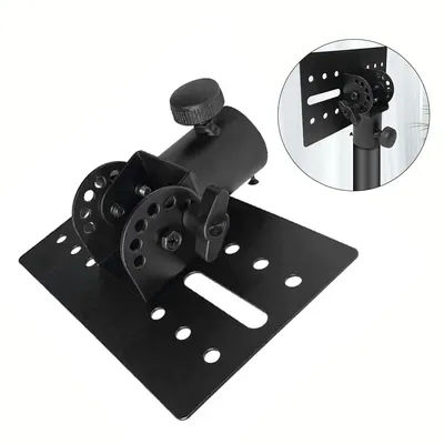 Trépied rotatif à montage métallique de 35mm, adaptateur de support de haut-parleur DJ, capuchon supérieur, support de trépied de micro en métal, Base de montage, pièces de poteau de trépied