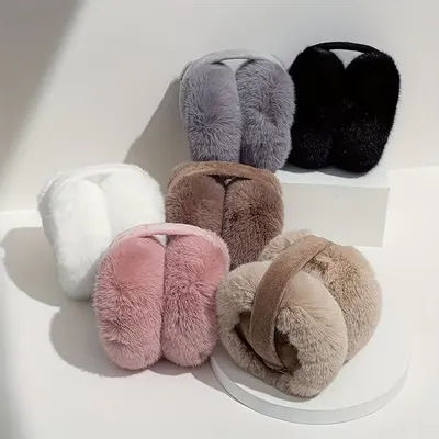 Cache-oreilles en peluche douce et solide pour l'hiver, unisexe, mode extérieure, Protection des oreillettes, couverture d'oreille chaude pour hommes et femmes