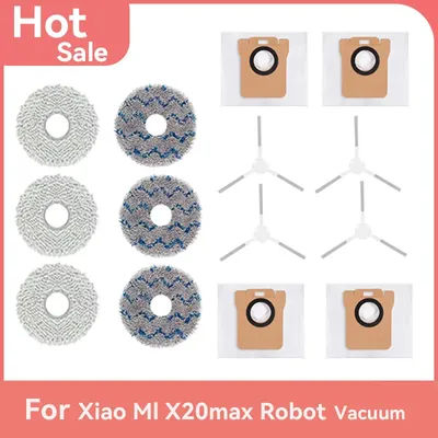 For Xiaomi Robot Vacuum Cleaner X20＋ /X20Plus X20pro/X20max, Daily consumables such as mopping cloths, dust bags, side brushes