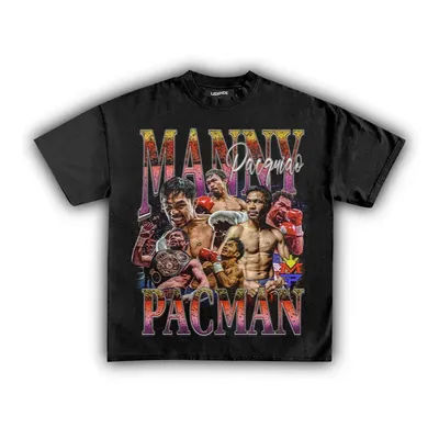 Manny Pacquiao Pacman T-Shirt Oversized Boxing Graphic Cotton Tee Multi-Division Champ Men Women Trendy Fight Merch Streetwear