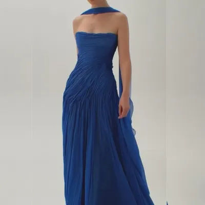 Robes longues trapèze plissées en mousseline de soie, personnalisées, de haute qualité, sans bretelles, robes d'occasion sur mesure, Pastrol de haute qualité