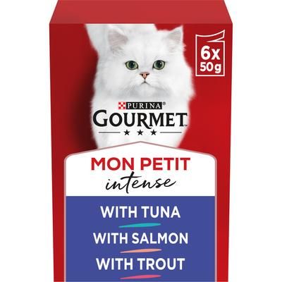 24 x 50g Mon Petit Fish Gourmet Wet Cat Food