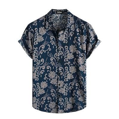 Retrò Vintage Boho Anni '70 Camicia Camicie hawaiane Hippie Floreale Costume Per uomo Halloween Carnevale Festival Musicale Vacanza al Mare Festa a tema retrò Adulti Camicia