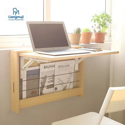 Standing Folding Computer Table Laptop Writing Wall Hanging Gaming Desk Simple Modern Mesa De Escritorio Multifunction Furniture