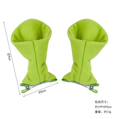 Halloween Cosplay Party Dress Up Costume Accessories Cute Monster Fiona Green Ogre Ears Headband