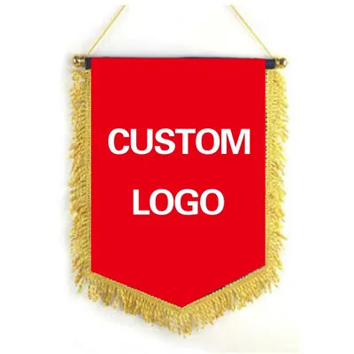 xvggdg Custom Flag Banner Custom Logo Square Football Team Customized Exchange Flag Pennant Hanging Honor