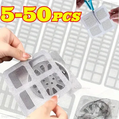 5-20Pcs Disposable Floor Drain Sticker Shower Drain Hair Catcher Cover Sink Strainers Hair Filters Bathtub Mesh Filter Sticker