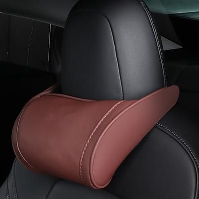 Starfire 1 pacchetto del cuoio genuino appeso seggiolino auto cuscino supporto per il collo poggiatesta per tesla 3 s x y modelli nero rosso caffè colori opzionale