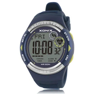 XONIX Classics New Fashion Pedometer Heart Rate Monitor Calories BMI Sports Waterproof 100m Digital Watch Running Diving HRM3
