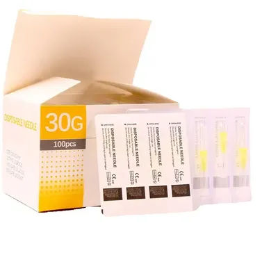 100pcs Painless Small Needle 30G 4//6/8mm Disposable 30G Medical Micro-Plastic Injection Cosmetic Sterile Needle Surgical Tool
