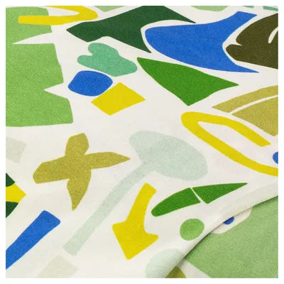 Tissu jersey de viscose "graphique", vert/coloré