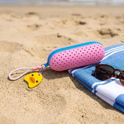Nouvel étui de protection pour lunettes de natation avec trou de drainage, fermeture éclair, en EVA étanche, design respirant