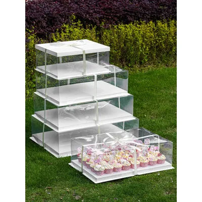 Extra Large Rectangular Cake Box with Paper Cups Graduation Season 30 Pieces Children's College Entrance Exam Packaging Box