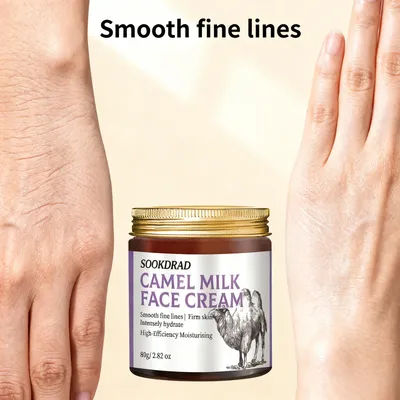 Camel Milk Face Cream, Intense Hydration, Smooth Texture, All Skin, 80g/2.82oz, Daily Essential