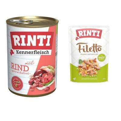 6 x 400 g RINTI Kennerfleisch + 100 g Filetto Buste in Gelatina gratis! - Manzo