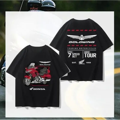 Honda Men's and Women's T-shirt Gold Wing GL1800 Motorcycle Summer Short-sleeved Cycling Clothes Loose Racing Off-road Clothes