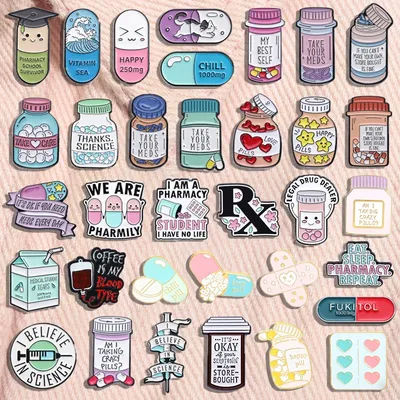 Medical Series Enamel Pins Syringe Capsule Pill I am Doctor Nurse Stethoscope Metal Badge Jewelry Gifts For Doctor Students