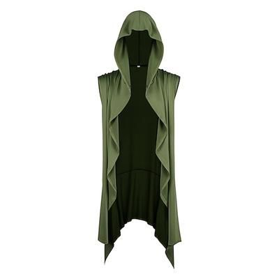 Retrò Vintage Medievale Rinascimento Felpa con cappuccio Gilet Senza maniche Arciere Ranger Costume Per uomo Fantasia Halloween Carnevale Fiera Rinascimentale LARP Adulti Gilet