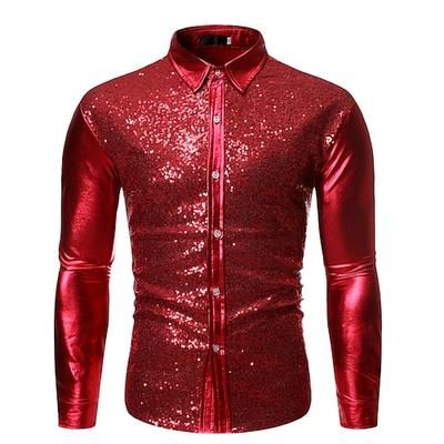 Disco Anni '80 Blusa / Camicia Disco Costume Per uomo Costume di Carnevale Mascherata Feste Addio al Nubilato Parata dell'Orgoglio Adulti Blusa