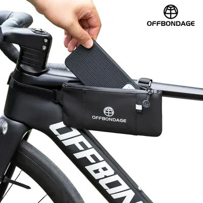 OFFBONDAGE Bike Front Bag Waterproof Top Tube Bag for Bicycle MTB Side Bag Tool Bag Road Bike Fame Bag Phone Storage Cycling Bag