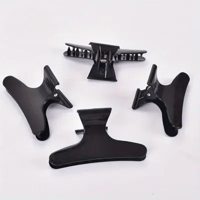 12pcs High-Quality Salon-Grade Hair Clips for Normal Hair Types - Black and White Options