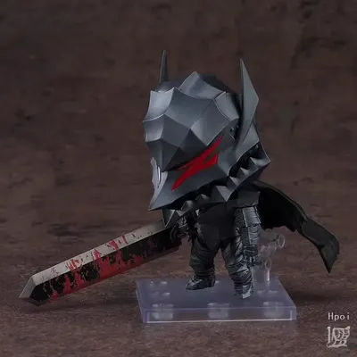 Q Version Berserk Guts 2830 Posable Action Figure Face Swap Collectible Model Desktop Decoration Boxed Anime Gift