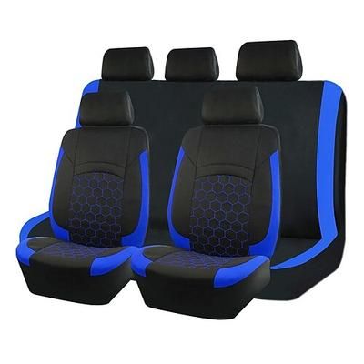 Set completo di 9 coprisedili universali per auto, in tessuto a rete traspirante a nido d'ape, adatti per auto, SUV, berline e camion. Eleganti accessori per interni bicolore, disponibili in diversi