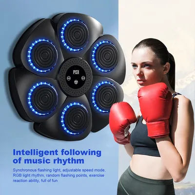 Wall Mounted Smart Bluetooth Music Boxing Machine for Adults Kids,Workout Punching Equipment Electronic Boxing Trainer