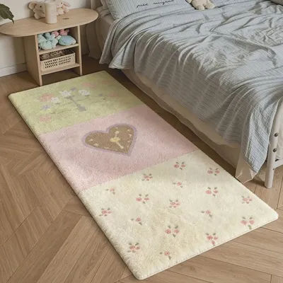 Bedroom Bedside Rug Soft Comfortable Floor Mat Dopamine Animal Print Carpet Sweet Girl Home Decor Rugs Alfombra de dormitorio