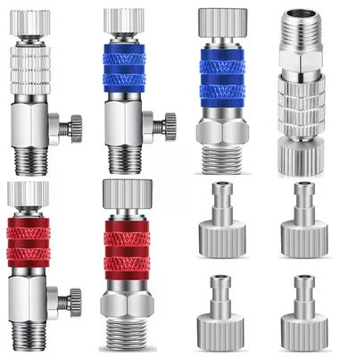 1 Set Air Brush Parts 1/8 Inch BSP Male And Female Connections Adapter Airbrush Quick Disconnect Coupler Release Fitting Plug