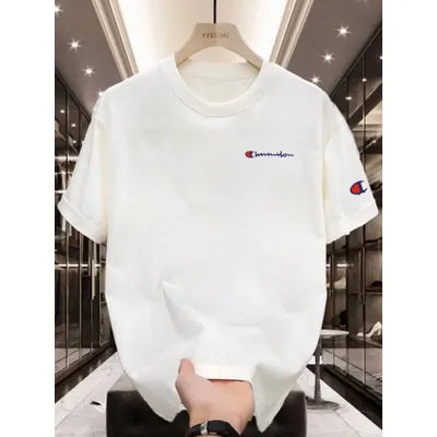 T-shirt classique à col rond pour homme et femme, 100% coton, décontracté, à manches courtes, hauts basiques pour couples, été