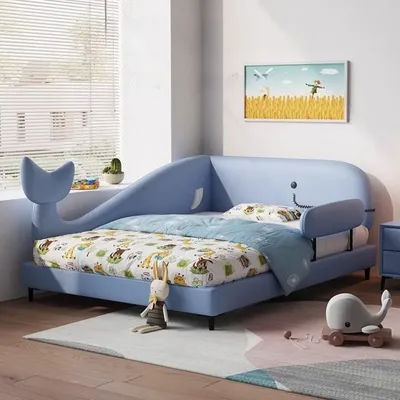 Nordic Guard Rails Kids Beds Safety Normal Simple Single Modern Style Children Beds Playpen Boys Lit Enfant Furniture For Home