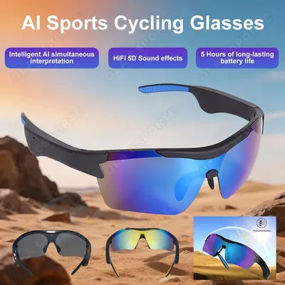 Nouvelles lunettes intelligentes pour hommes, polarisées, pour le cyclisme, la protection solaire, lunettes de soleil Bluetooth intelligentes, pour la pêche en plein air, la conduite à vélo