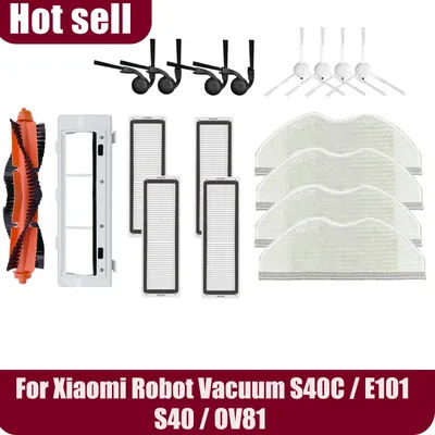 Compatible For ( Xiaomi Robot Vacuum S40C/OV81/E101/S40 ) Replacement Parts Accessories Main Side Brush HEPA Filter Mop Cloth