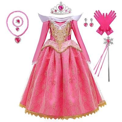 Regina delle nevi Fiaba Principessa Vestito Abito da damigella Abito da ragazza Natale Sottoveste a-linea for Ragazze Bambini Natale Settimana del libro Matrimonio Ospite di nozze