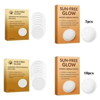7/10pcs/box Purevlab Sun Free Glow Patches,New Advanced Sun Free Glow Microdarts Patch, Natural purevlab Tanning Patches Care