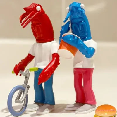 Original Japanese Crayfish Figurine Gachapon Capsule Toy Set Trendy Desk Decor Assorted Styles