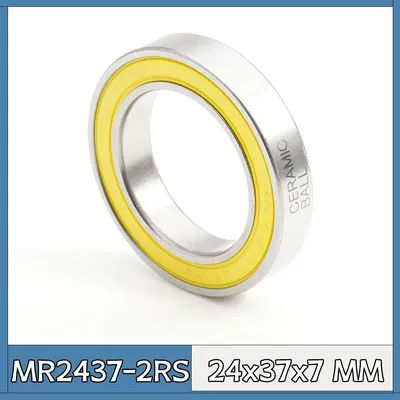 MR2437-2RS Bearing 24*37*7 mm ( 1 PC ) ABEC-3 24 37 7 Ceramic Balls Bearings MR 24377 RS Bicycle BB90 Bracket Bottom