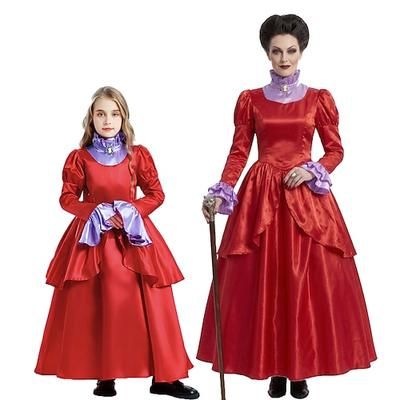 Ispirato al Paese delle Meraviglie Regina Reale Rossa Vestito Personaggio classico delle fiabe Cosplay for Ragazze Bambini Adulti Halloween Carnevale Settimana del libro Performance Palcoscenico