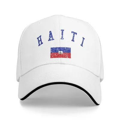 Casquette de baseball d'inspiration haitienne avec drapeau, style vintage, pour couple, femme, casquette de camionneur, visière pare-soleil, pour activités de plein air et de sport, casquette