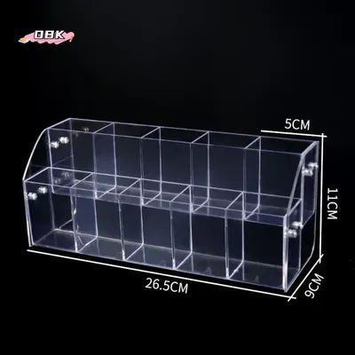 2/3/4/5 Layer Mark Pen Holder Acrylic Transparent Makeup Brush Holder Pen Tray Durable Stationery Display Shelf Office/School