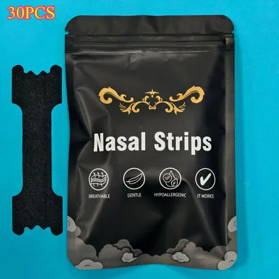30 Pack Sports Sleeping Nasal Strips Lightweight Comfortable Strong Adhesive Nose Strips