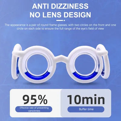 Lunettes anti-malaise sans verres, détachables, légères, anti-vertiges, pour personnes âgées, enfants, fournitures de voyage en plein air