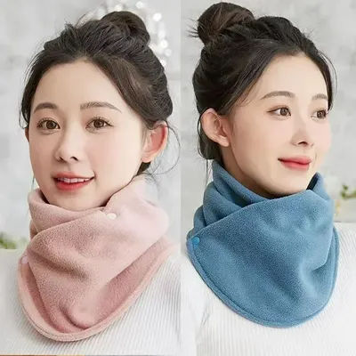 Nouvelle Écharpe en Polaire d'Agneau pour Femme, Col Chaud d'Hiver, Cache-cou en Peluche, Cache-oreilles Anti-vent, Protection du Cou Polaire