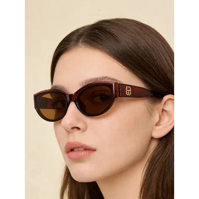 Lunettes de soleil rétro pour femmes, style œil de chat, protection UV, monture petite, tendance, pour un usage quotidien
