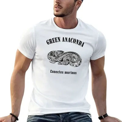 T-shirt Anaconda vert - Eunectes murinus, t-shirts pour homme, pack de t-shirts blancs pour homme, t-shirts graphiques en coton pour homme