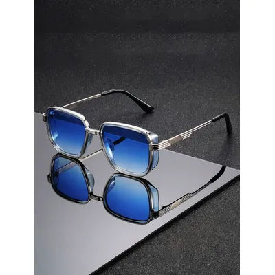 Lunettes de soleil carrées rétro VIOLA MAG unisexes, lunettes de soleil vintage, lunettes de soleil surdimensionnées à la mode avec étui de rangement gratuit