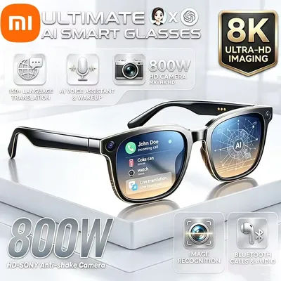 Xiaomi 6K HD AI Motorcycle Goggles Multifunctional Bluetooth Calling Voice Assistant Music Player Translation Camera Glasses