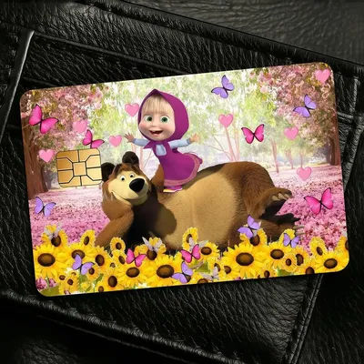 Autocollants de protection pour cartes de crédit M-Ma-shaS Cartoon B-BearS, 4 pièces, film décoratif pour carte de bus, débit bancaire, étanche