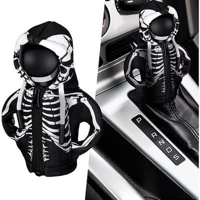 Felpa con cappuccio con motivo teschio gotico, copri leva del cambio, copri pomello del cambio auto, manicotto leva del cambio, copri antipolvere per cambio auto, accessori auto, decorazione auto,